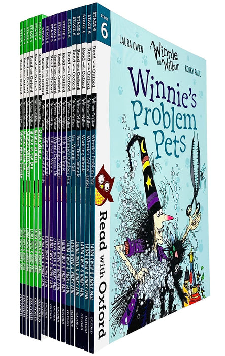 Read With Oxford: Winnie And Wilbur 18 Books Collection Set Level Stage 4, 5 & 6 - Ages 4-6 - Paperback 5-7 Oxford University Press