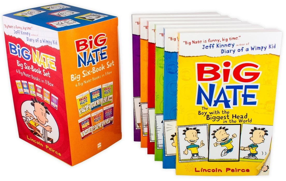 Big Nate Big Six-Book Set 6 Book Collection - Ages 9-14 - Paperback - Lincoln Peirce 9-14 Harper Collins
