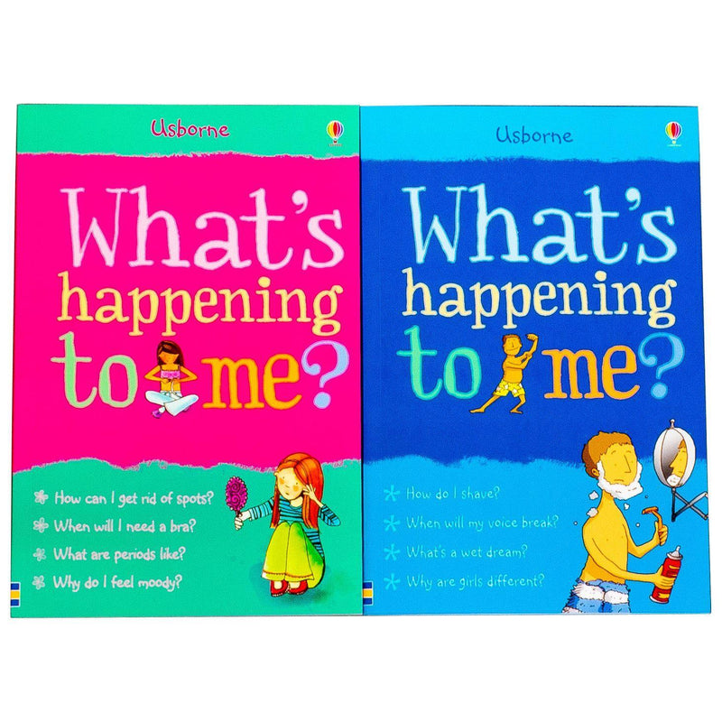 Growing Up for Girls & Boys Whats Happening to Me? 4 Books - Ages 9-14 - Paperback - Usborne 9-14 Usborne Publishing