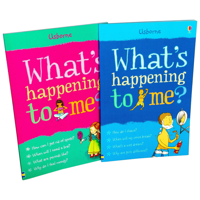 Growing Up for Girls & Boys Whats Happening to Me? 4 Books - Ages 9-14 - Paperback - Usborne 9-14 Usborne Publishing