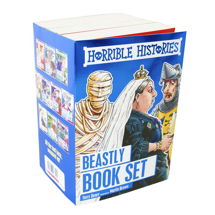 Horrible Histories Collection 10 Beastly Books - History - Paperback - Terry Deary 9-14 Scholastic