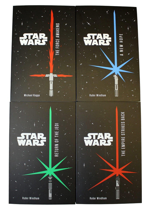 Star Wars 4 Books Set Junior Novel Collection - Ages 9-14 - Paperback - Ryder Windham and Lucasfilm 9-14 Dean & Son