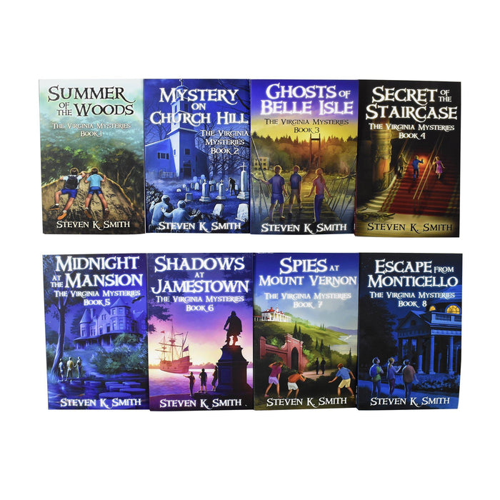 Virginia Mysteries Series 8 Books - Ages 9-14 - Pack Paperback By Steven K Smith 9-14 MyBoys3 Press