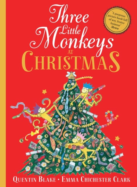 Three Little Monkeys at Christmas by Quentin Blake Extended Range HarperCollins Publishers