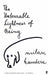The Unbearable Lightness of Being by Milan Kundera Extended Range Faber & Faber