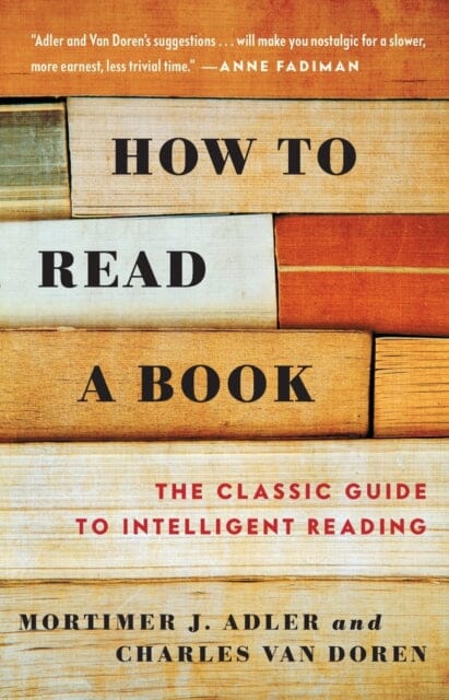 How to Read a Book by Mortimer J. Adler Extended Range Simon & Schuster