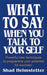 What to Say When You Talk to Yourself by Shad Helmstetter Extended Range HarperCollins Publishers