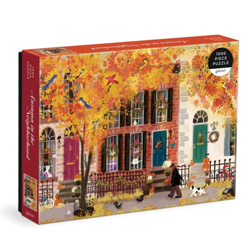 Autumn in the Neighborhood 1000 Piece Puzzle by Galison Extended Range Galison