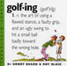 Golf-Ing by Henry Beard Extended Range Workman Publishing