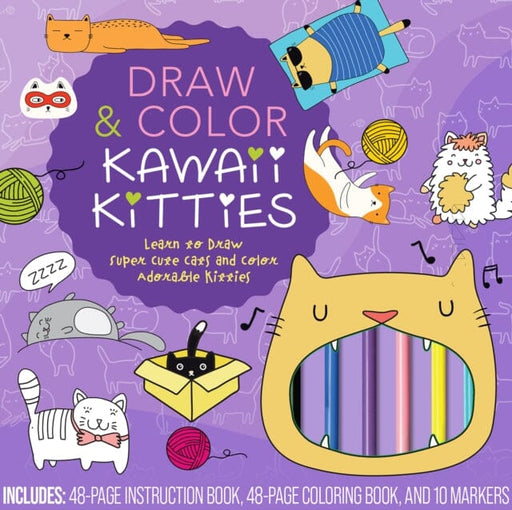 Draw & Color Kawaii Kitties Kit by Editors of Rock Point Extended Range Book Sales Inc