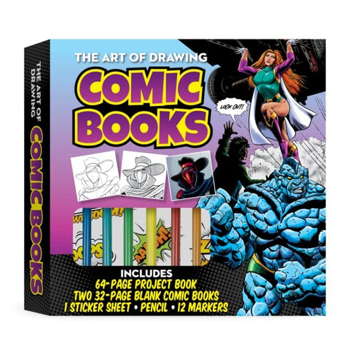 The Art of Drawing Comic Books Kit : Includes 64-page Project Book, Two 32-page Blank Comic Books, 1 Sticker Sheet, Pencil, 12 Markers by Bob Berry Extended Range Book Sales Inc