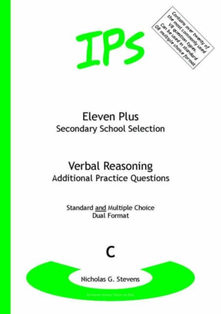 Eleven Plus / Secondary School Selection Verbal Reasoning - Additional Practice Questions : Bk. C Popular Titles Accelerated Education Publications Ltd
