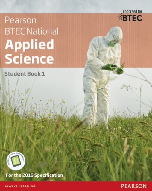 BTEC National Applied Science Student Book 1 by Joanne Hartley Extended Range Pearson Education Limited