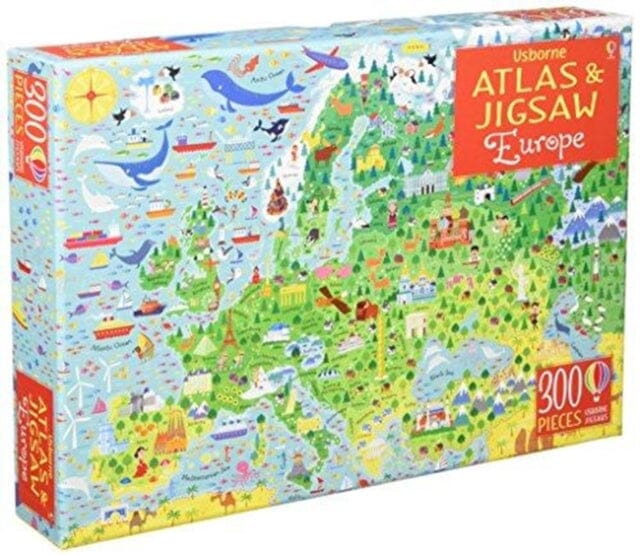 Usborne Atlas and Jigsaw Europe by Jonathan Melmoth Extended Range Usborne Publishing Ltd