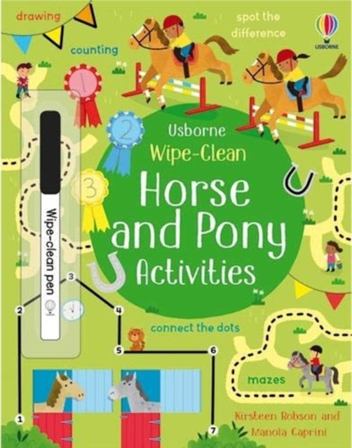 Wipe-Clean Horse and Pony Activities by Kirsteen Robson Extended Range Usborne Publishing Ltd