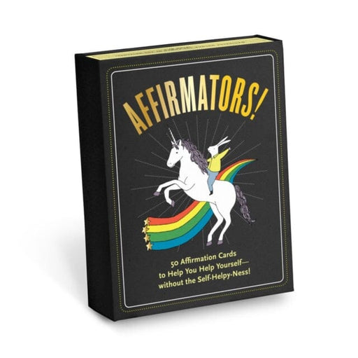 Affirmators! 50 Affirmation Cards Deck to Help You Help Yourself - Without the Self-Helpy-Ness! by Knock Knock Extended Range Knock Knock