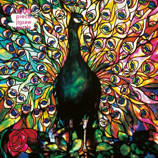 Adult Jigsaw Puzzle Louis Comfort Tiffany: Displaying Peacock 1000-piece Jigsaw Puzzles by Flame Tree Studio Extended Range Flame Tree Publishing