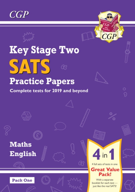New KS2 Maths & English SATS Practice Papers: Pack 1 - for the 2022 tests (with free Online Extras) Extended Range Coordination Group Publications Ltd (CGP)