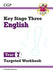 New KS3 English Year 7 Targeted Workbook (with answers) Extended Range Coordination Group Publications Ltd (CGP)