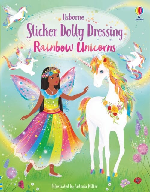 Sticker Dolly Dressing Rainbow Unicorns by Fiona Watt Extended Range Usborne Publishing Ltd