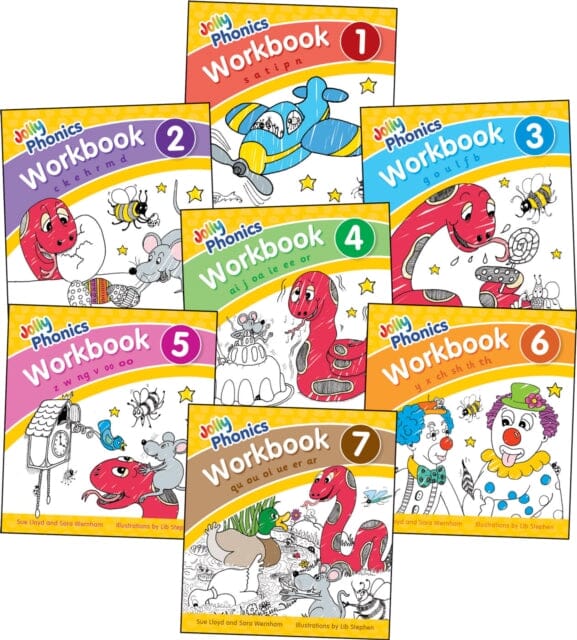Jolly Phonics Workbooks 1-7: in Precursive Letters (British English edition) by Sara Wernham Extended Range Jolly Learning Ltd