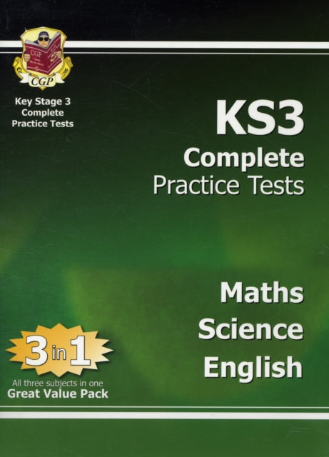 KS3 Complete Practice Tests - Maths, Science & English Extended Range Coordination Group Publications Ltd (CGP)