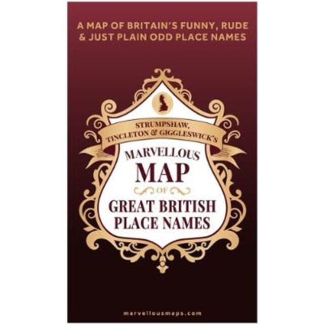 Marvellous Map of Great British Place Names Extended Range Marvellous Maps