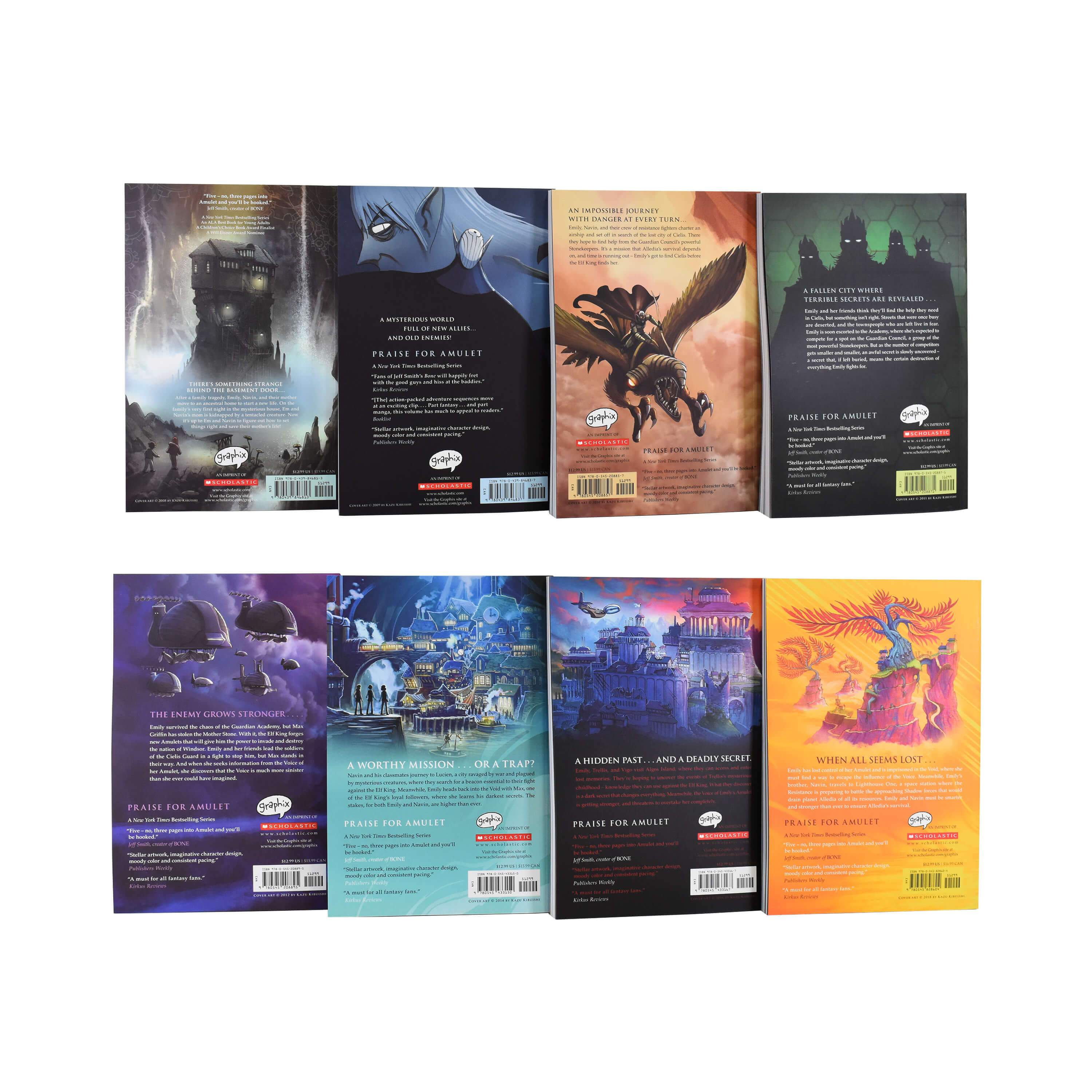 Amulet 8 Books Graphic Novel Box Set By Kazu Kibuishi - Age 9-14