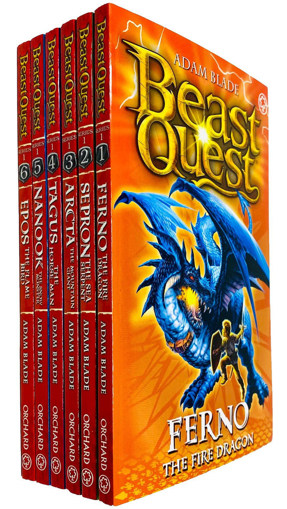 Beast Quest 6 Books Collection Set Series 1 Adam Blade Ages 7 9 Paperback