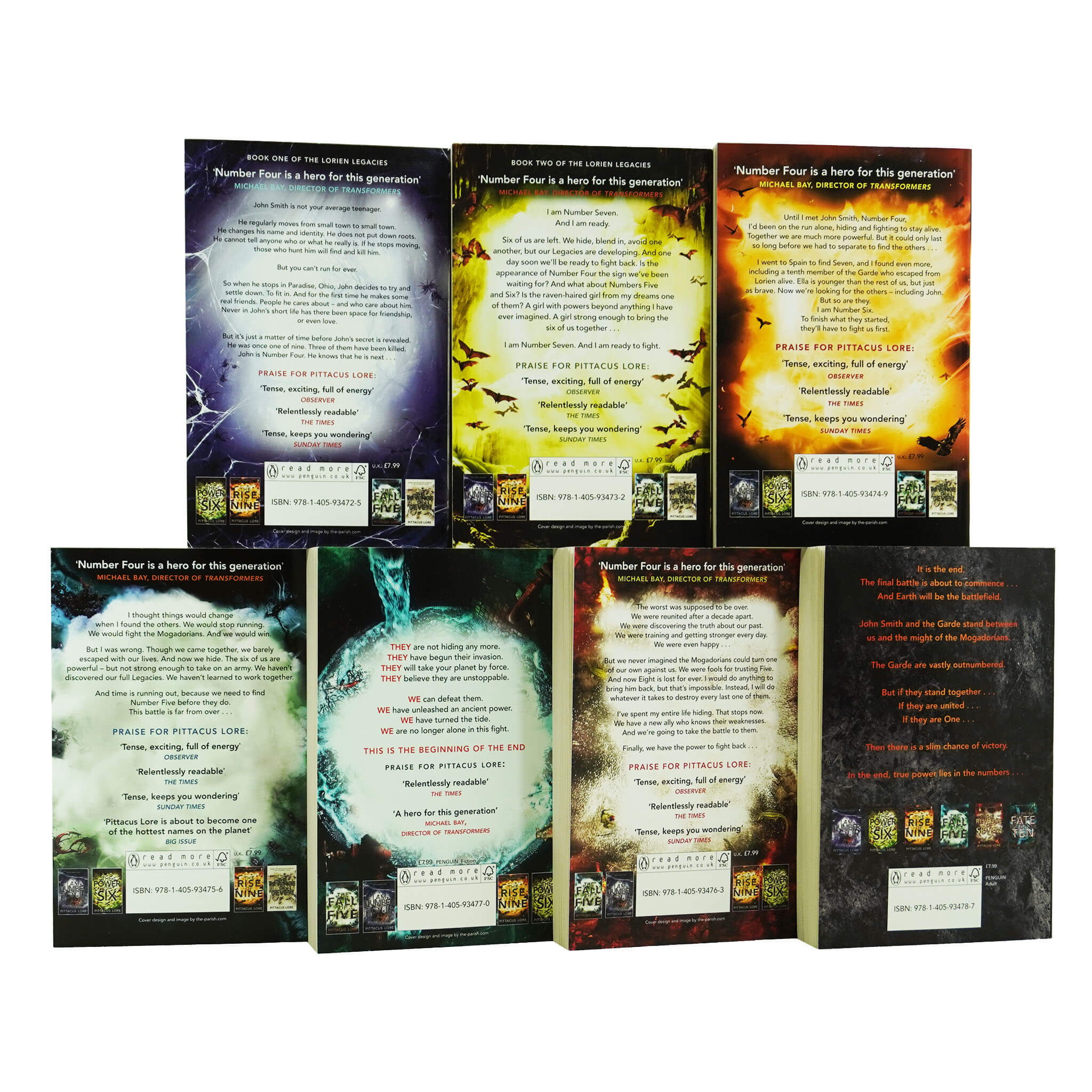 The Lorien Legacies Series 7 Books Set by Pittacus Lore - Ages 13+ - P ...