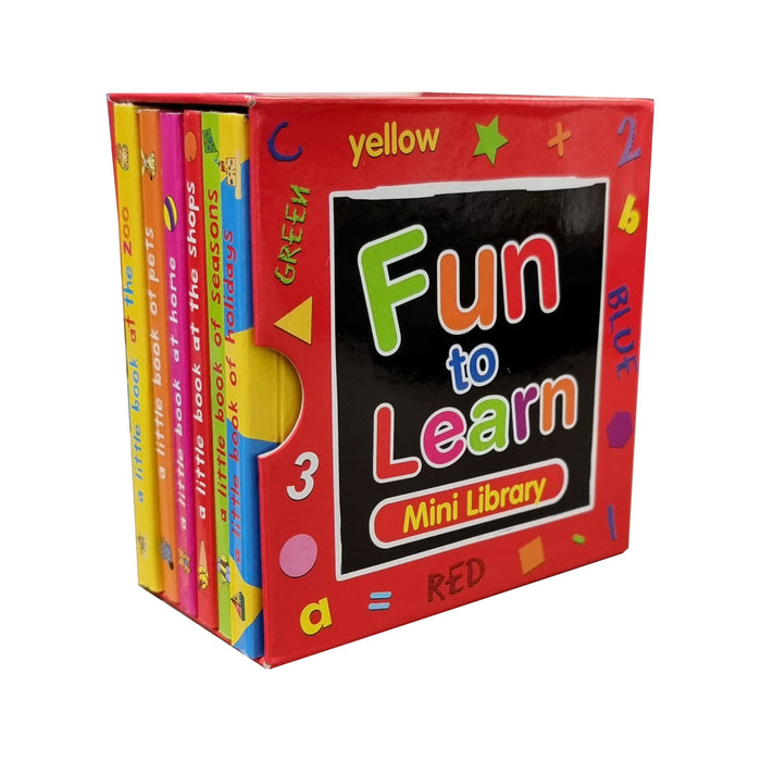 Red Fun to Learn Mini Library 6 Books Collection Set - Ages 0-5 - Board Book 0-5 Alligator Books