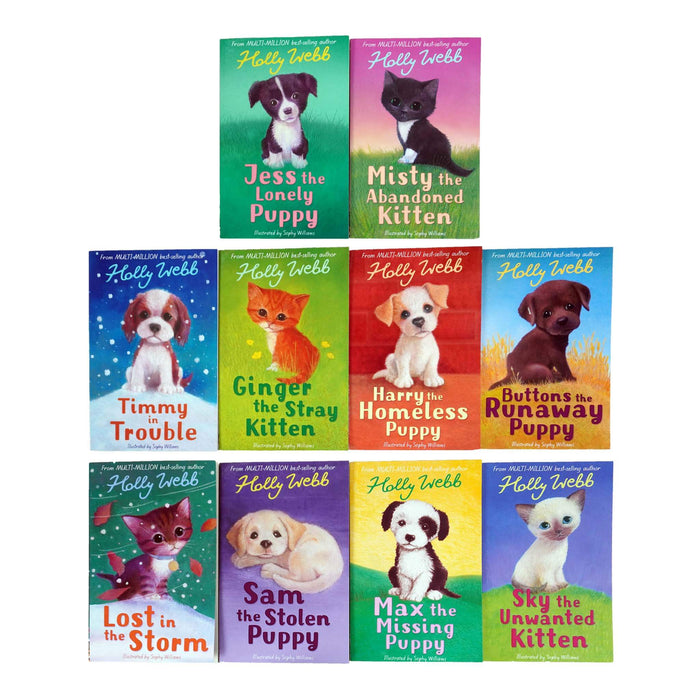 Holly Webb Series 1 - Animal Stories, Pet Rescue Adventure - Puppy and Kitten 10 Books Collection Set (Books 1 To 10) - Age 6 years and up - Paperback 7-9 Little Tiger Press Group