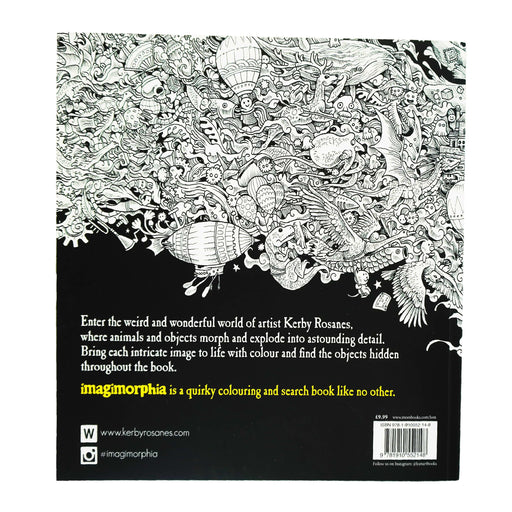 Imagimorphia Book By Kerby Rosanes : An Extreme Colouring and Search Challenge - Paperback Non-Fiction LOM ART