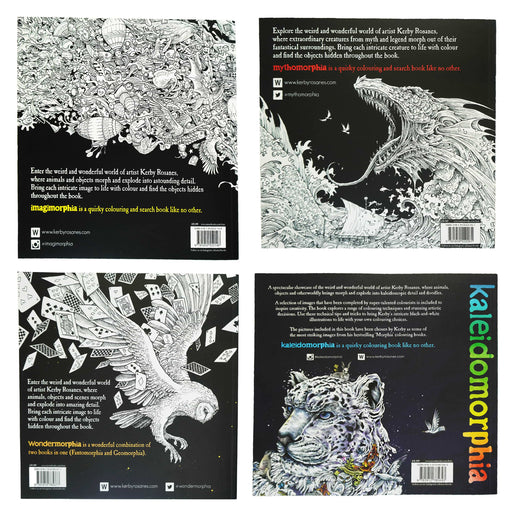 An Extreme Colouring and Search Challenge Series 4 Books Collection Set by Kerby Rosanes - Ages 8 years and up - Paperback 7-9 LOM ART