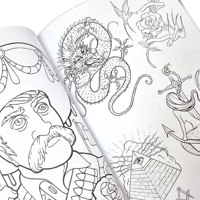 Tattoo Designs: Creative Colouring For Grown-UPS - Paperback Fiction Michael O'Mara Books Limited