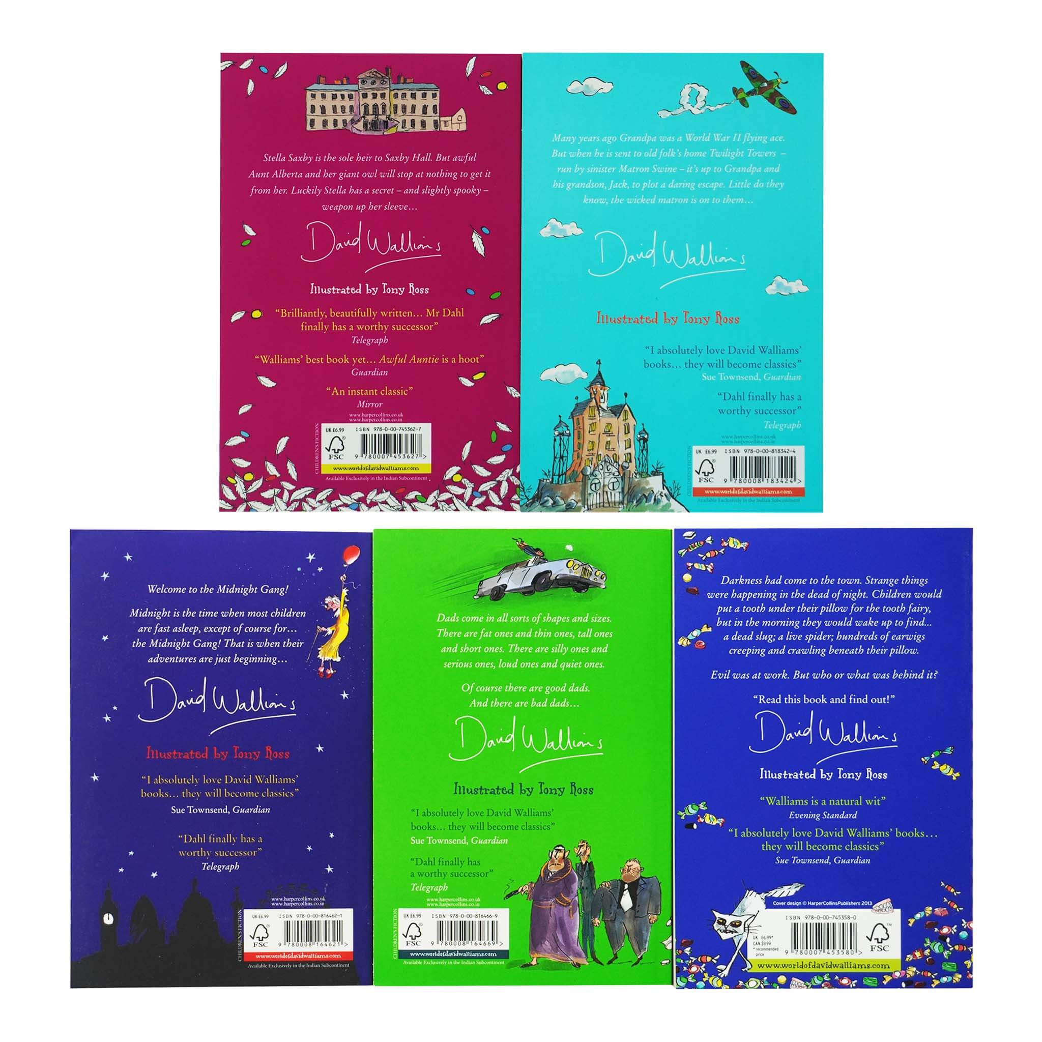 The World of David Walliams: Fun-Tastic Families 5 Books Set - Age
