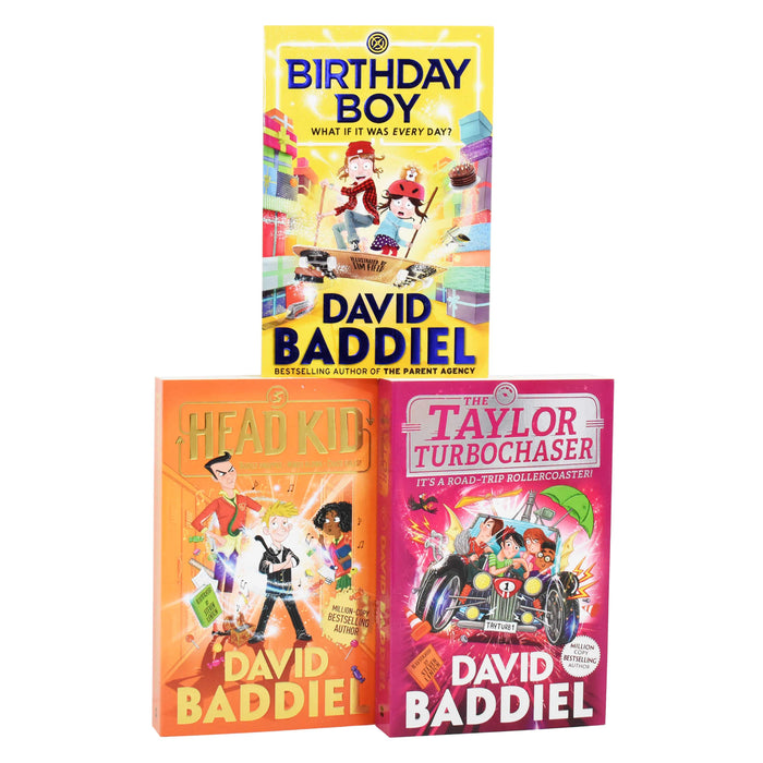 David Baddiel 3 Books Set (Birthday Boy, The Taylor Turbochaser, Head Kid) - Ages 7-9 - Paperback 7-9 Harper Collins