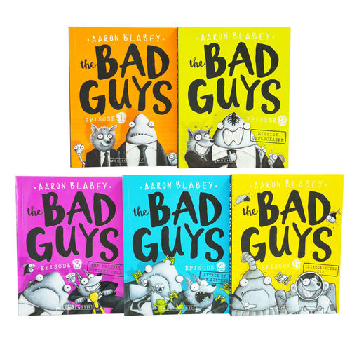 The Bad Guys 5 Book Collection Set By Aaron Blabey - Ages 7-9 - Paperback 7-9 Scholastic