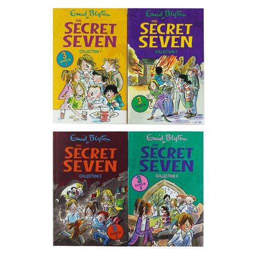 The Secret Seven Series By Enid Blyton 4 Books 12 Story Collection Set - Ages 6-8 - Paperback 7-9 Hodder & Stoughton