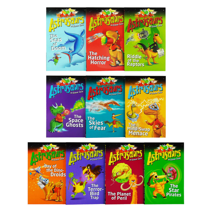 Astrosaurs Series Collection 10 Books Set By Steve Cole - Ages 7+ - Paperback 7-9 Red Fox