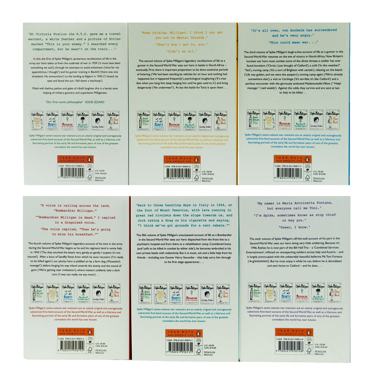 Milligan Memoirs Series by Spike Milligan 6 Books Collection Set - Fiction - Paperback Fiction Penguin