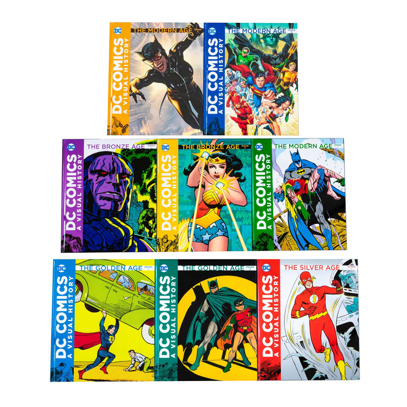 DC Comics A Visual History 8 Books Box Set - Ages 9-14 - Hardback 9-14 Dorling Kindersley