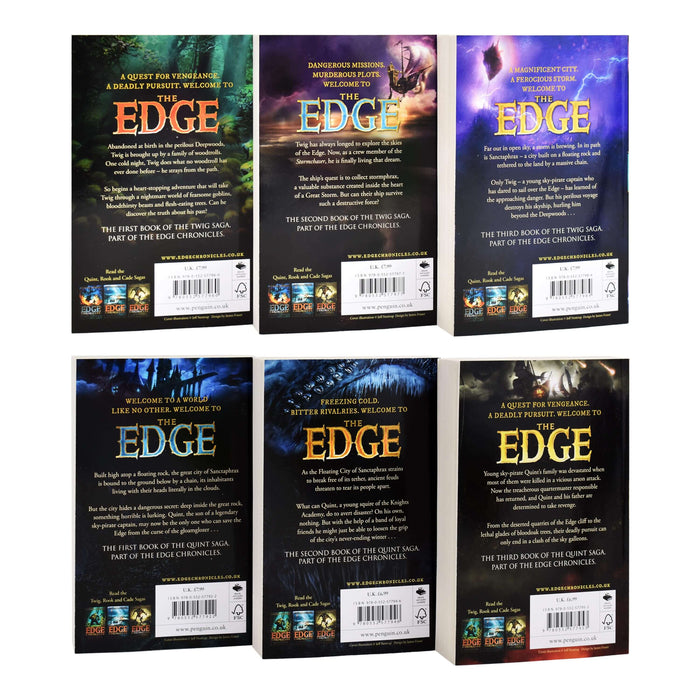 The Edge Chronicles 6 Books Set By Paul Stewart & Chris Riddell - Young Adult - Paperback Young Adult Corgi