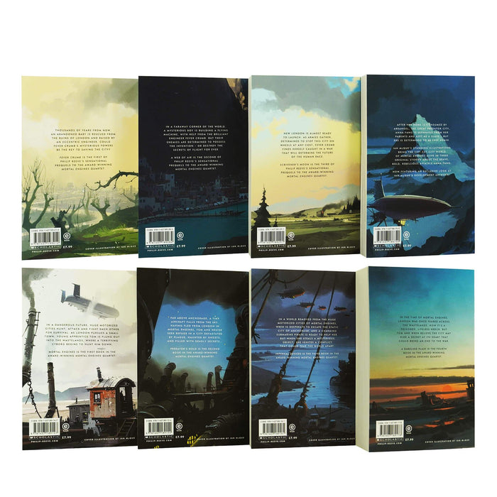 Mortal Engines Quartet Series & Prequel Collection 8 Books Set By Philip Reeve - Ages 10+ - Paperback 9-14 Scholastic
