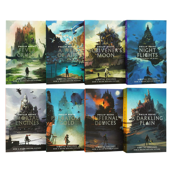 Mortal Engines Quartet Series & Prequel Collection 8 Books Set By Philip Reeve - Ages 10+ - Paperback 9-14 Scholastic
