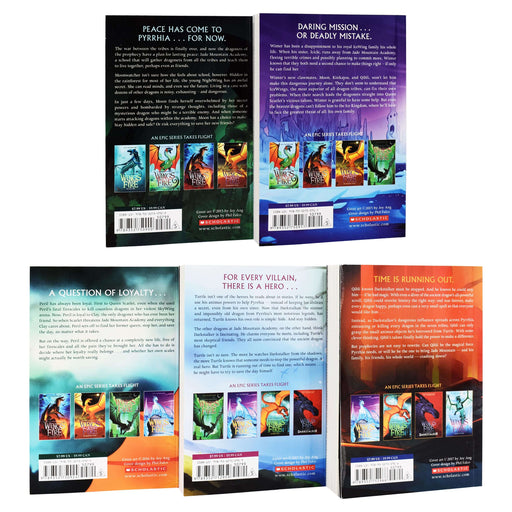 Wings of Fire The Jade Mountain Prophecy 5 Books (6-10) By Tui T. Sutherland - Ages 9-14- Paperback 9-14 Scholastic