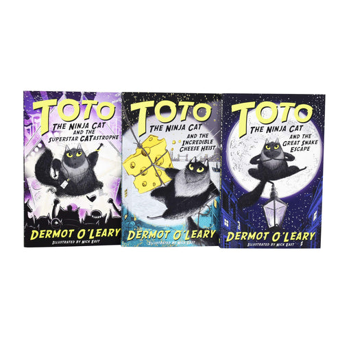 Toto the Ninja Cat Series 3 Books Collection By Dermot O'Leary - Paperback - Age Group 7-9 7-9 Hodder Childrens Books