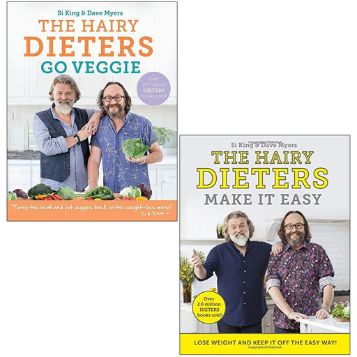 Hairy Dieters Go Veggie & Make it Easy 2 Books Set By Si King & Dave Myers - Food Books - Paperback Cooking Book Orion Books