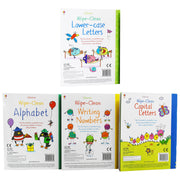 Usborne Wipe-Clean Home learning Alphabet, Numbers and Letters 4 Books Collection By Jessica Greenwell - Age 3-6 - Paperback 0-5 Usborne Publishing
