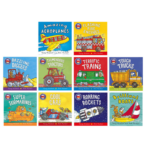 Amazing Machines 10 Books Set Collection by Tony Mitton and Ant Parker - Ages 2-6 - Paperback 0-5 Kingfisher